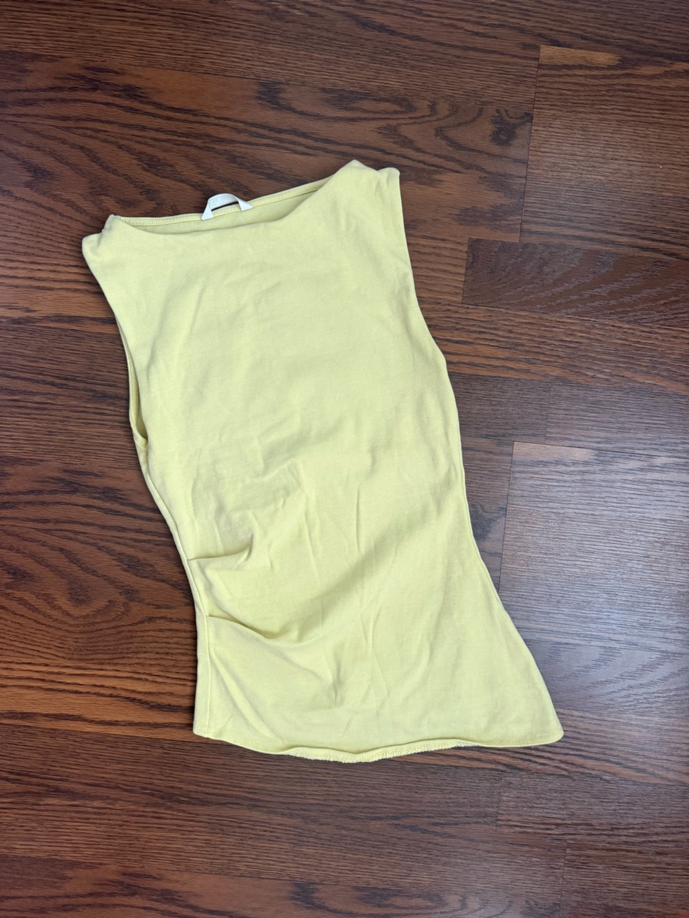 Zara Pale Yellow A-Line Top